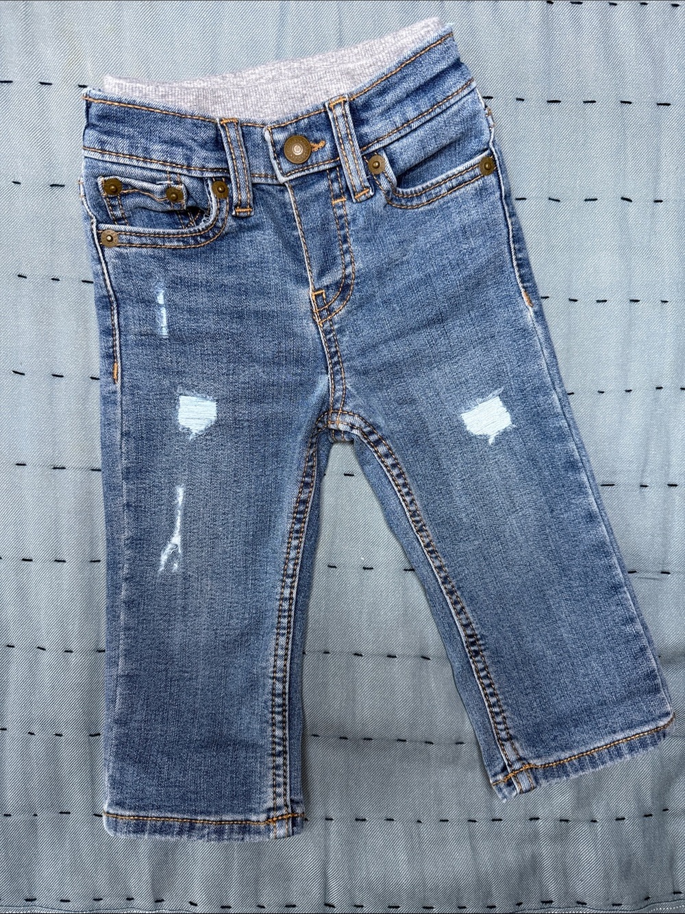 Levi's Baby Boy Blue Distressed Stretch Jeans